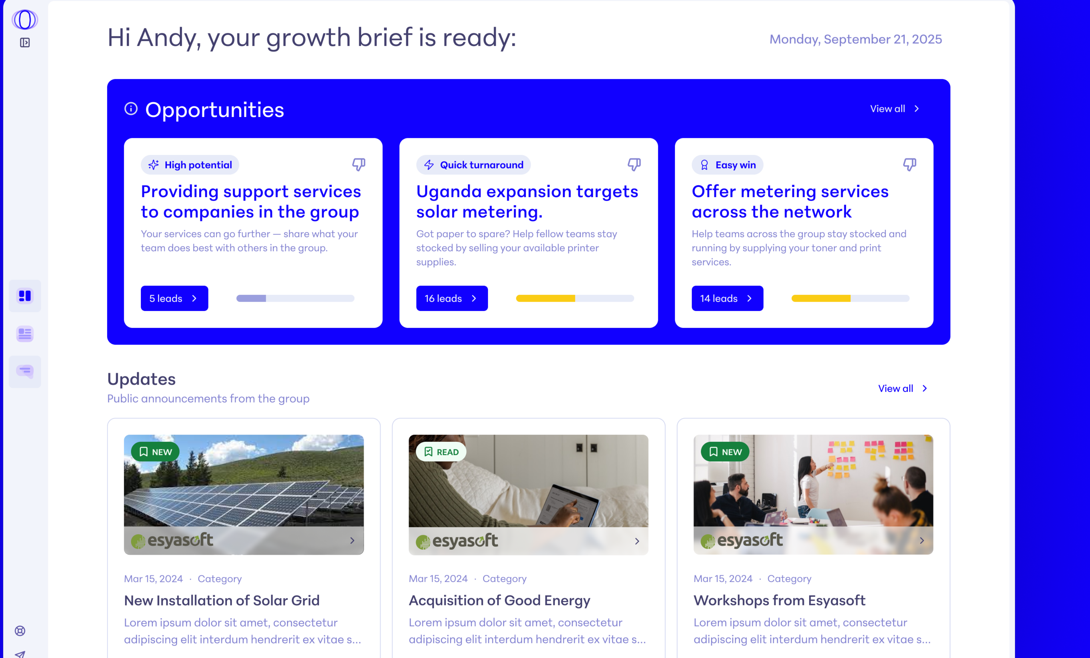 Ody dashboard